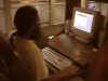 David on the computer